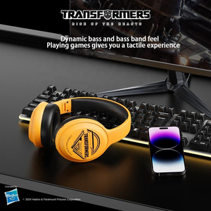 <span class=keywords><strong>Casque</strong></span> de jeu sportif sans fil et filaire Original <span class=keywords><strong>Transformers</strong></span> Bumblebee HD avec fonction d'appel et microphone intégré - Product Image 3