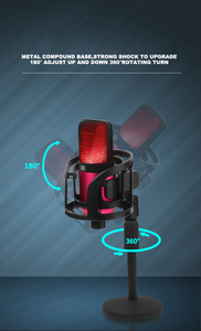 Microfono da gioco RGB microfono a condensatore per registrazione <span class=keywords><strong>classica</strong></span> in Studio per Streaming Live che canta la trasmissione di YouTube - Product Image 4