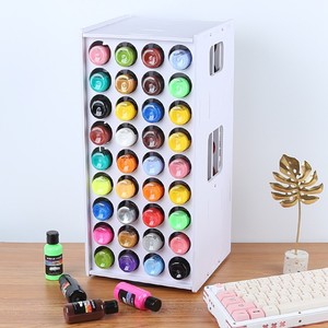 <b>Acrylic</b> Paint Storage <b>Box</b> 72 Hole Rotating Desktop Organizer For Art Supplies <b>Display</b> Rack - Product Image 1