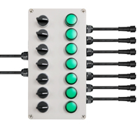 Boîtier de jonction LED dimmable sans scintillement, indice de protection IP67, angle de faisceau de 300 degrés, CCT 2700-6500K, CRI élevé 85, pour l'élevage de volailles (garantie 3 ans)