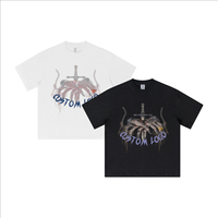 T-shirt vierge 100 % coton 275 GSM de haute qualité, respirant et doux, à épaules tombantes, personnalisable pour le streetwear, idéal pour les entreprises de dropshipping