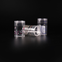 Boîtes cylindriques en acétate en plastique transparent recyclables personnalisées PVC PET rond transparent avec matériaux recyclés