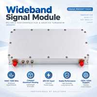 Module amplificateur de puissance RF PA1000T1500M 10W 1000-1500MHz 40dBm 28V SMA Amplificateur de signal RF large bande pour communication sans fil