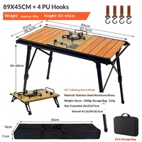 Table pliante d'extérieur CLS, portable, pour camping, pique-nique, barbecue, cuisinière IGT, cuisine mobile, mobilier d'extérieur réglable