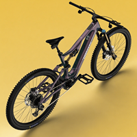 Vélo de montagne électrique à suspension intégrale en fibre de carbone 720Wh, moteur central 105Nm, 12 vitesses, freinage hydraulique, longue autonomie, EMTB