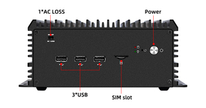 Aluminiumlegierung Gehäuse Wärmeleitend Industrieller Eingebetteter Mini-PC Intel Core I7 Windows Linux Ubuntu Mini-Desktop-Computer - Product Image 2