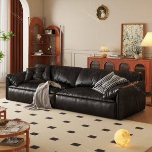 ชุดโซฟาหนังปรับเอนสไตล์โมเดิร์นกลางศตวรรษ สีคาราเมล แขนตรง ดีไซน์เป็นมิตรกับสิ่งแวดล้อม สำหรับใช้ในห้างสรรพสินค้าและโรงแรม - Product Image 3