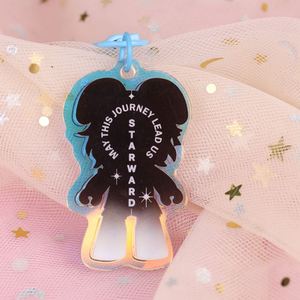 Custom Design Cute Shine Acrylic Key Chains with Logo Plastic Gift Keychain <b>Make</b> <b>Your</b> <b>Own</b> Unique Holographic Keychain - Product Image 2
