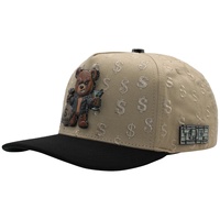Casquette Snapback Ferreti Hats Bad Bear en promotion avec broderie complète du symbole du dollar et patch en caoutchouc 3D – Casquette de baseball Hip Hop à visière plate
