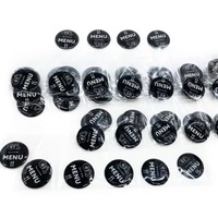 Autocollant de menu NFC en époxy rond 100*100mm/80mm en stock, carte NFC étanche pour commande de menu en intérieur