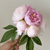 Bunga Peony Buatan dari Sutra Organza untuk Dekorasi Meja Ruang Tamu Kamar Tidur Gaya Modern Bunga Palsu Tahan Lama.