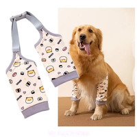 Manchon de protection pour coude de chien, extensible et doux pour la peau, avec imprimé mignon et fermeture à boucle tendance, en polyester, double couvre-jambe pour blessure au coude du chien