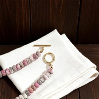 Collier en pierres naturelles pour femmes, collier long en cristal rose, bijoux bohèmes faits à la main, vente en gros
