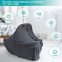 Housse de poussette multifonctionnelle personnalisée pour allaitement et sécurité, pare-soleil et pare-vent
