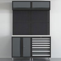 Armoires à outils combinées pour garage, poste de travail robuste en métal, établi amovible, meubles modulaires personnalisables