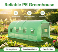 Serre tunnel en PVC 4x3x2 robuste, résistante au gel, pour extérieur, avec porte roulante et structure métallique