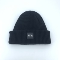 Bonnet d'hiver unisexe pour filles garçons Bonnet quotidien en tricot de coton avec écusson de manchette Arcs de camouflage Motifs à carreaux pour les sports de plein air