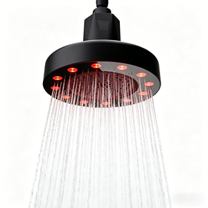 Soffione Doccia a Pioggia <span class=keywords><strong>con</strong></span> Luce Rossa da 6 Pollici, Filtro a 25 Stadi per Acqua Dura, <span class=keywords><strong>con</strong></span> LED Rosso, Vendita all'Ingrosso dalla Fabbrica - Product Image 3