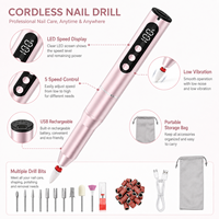 Stylo perceuse à ongles professionnel portable rechargeable sans fil électrique pour manucure pédicure ongles en acrylique et gel