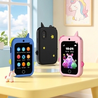Montre connectée pour enfants DH19 avec écran tactile 2,8 pouces, fonction appel vidéo SOS, jouet téléphone portable pour enfants, cadeau caméra anti-perte avec cordon