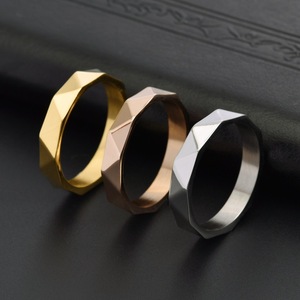 Anillo de oro de 18 quilates con diamantes personalizados de 4 mm de ancho, diseño de cruz, para hombre y mujer, joyería floral, suministro transfronterizo. - Product Image 2