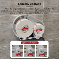 Distributeur mural double de papier toilette AOLQ en ABS transparent avec serrure pour salles de bain commerciales