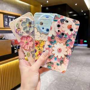 Imd Retro Olieverfschilderij <span class=keywords><strong>Blu</strong></span> Ray Bloemen Beschermende Schokbestendige Mobiele Telefoon <span class=keywords><strong>Case</strong></span> Voor Huawei Mate60 60pro Imd Tpu Pc Telefoon Hoesje - Product Image 2