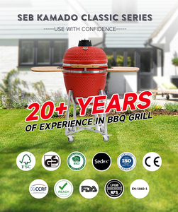 Grill <span class=keywords><strong>Barbecue</strong></span> Kamado SEB in Ceramica da 18 Pollici Verde Chiaro <span class=keywords><strong>per</strong></span> <span class=keywords><strong>Arrosticini</strong></span> Argentini, Smoker e Barbacoa da Esterno - Product Image 3