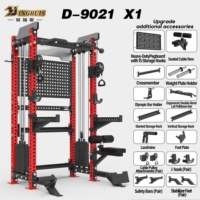 Rack de Gimnasio con Barra de Dominadas y Máquina Smith