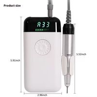 Machine à ongles professionnelle portable sans balais 35000 tr/min, lime à ongles électrique rechargeable avec écran LCD en plastique