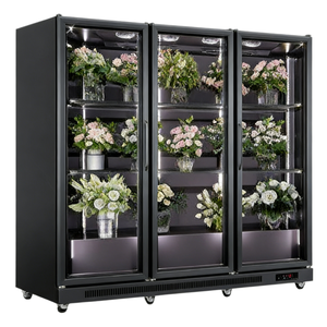 Refrigerador Comercial para Exhibición de Flores, Vitrina Refrigerada para Flores de 1/2/3/4 Puertas con Luz LED para Floristería - Product Image 2