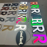 Lettres en acier inoxydable personnalisées avec éclairage LED, signalétique LED étanche, lettres 3D rétroéclairées pour devanture de magasin