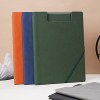 Presse-papiers marron organisateur de documents portefeuille en cuir d'affaires papier A4 Logo personnalisé dossiers de fichiers classeur pour CV d'entrevue