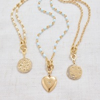 Kalung Mutiara Berbahan Baja Anti Karat Gaya Bohemian Eropa Amerika, Multi Warna, Opsional dengan Gesper Cincin Ganda, Liontin DIY
