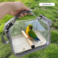 Sac de transport pour oiseaux en forme de dôme, cage pour petits oiseaux, lézards, petits animaux de compagnie, sac de voyage transparent, pliable, anti-évasion
