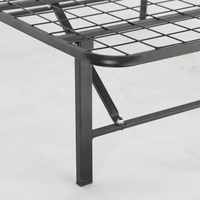 Cadre de lit simple en métal de style moderne pour adultes - Pliable, extensible et convertible, idéal pour les hôtels, les appartements et les hôpitaux
