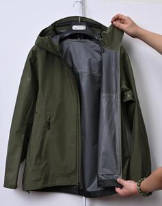 Giacca Sportiva <span class=keywords><strong>Impermeabile</strong></span> da Esterno Unisex con Colletto alla Coreana e Cerniera, Cappotto da <span class=keywords><strong>Uomo</strong></span> in Poliestere con Logo Personalizzato per Primavera Autunno - Product Image 5