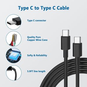 USB-C 45W PD Super veloce con cavo 5.9FT 2 Pack adattatori per Samsung per <span class=keywords><strong>Galaxy</strong></span> S24 <span class=keywords><strong>Ultra</strong></span> S24 S23 <span class=keywords><strong>S22</strong></span> <span class=keywords><strong>Ultra</strong></span> - Product Image 5