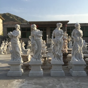 Statua Decorativa da Giardino in Marmo Bianco di Alta Qualità, Figura di <span class=keywords><strong>Angelo</strong></span> o Dea <span class=keywords><strong>delle</strong></span> Quattro Stagioni - Product Image 6