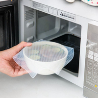 Couvercles en Silicone extensibles lavables pour le stockage des aliments, 100 pièces, enveloppes réutilisables, pour le micro-ondes
