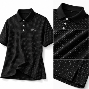 Polo de Golf Negro Premium Personalizado para Hombre, Microperforado, de Alto Rendimiento, Absorbente de Humedad, Marca Privada, Ropa Corporativa OEM - Product Image 3
