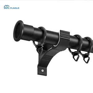 Tringles à rideaux extensibles et rails de cabine d'essayage tringle à <span class=keywords><strong>rideau</strong></span> réglable en baie vitrée en métal <span class=keywords><strong>sans</strong></span> perçage - Product Image 1