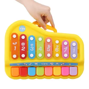 Música para niños, percusión manual, juguetes de piano, 8 escalas, instrumento Musical, xilófono, juguete de educación temprana