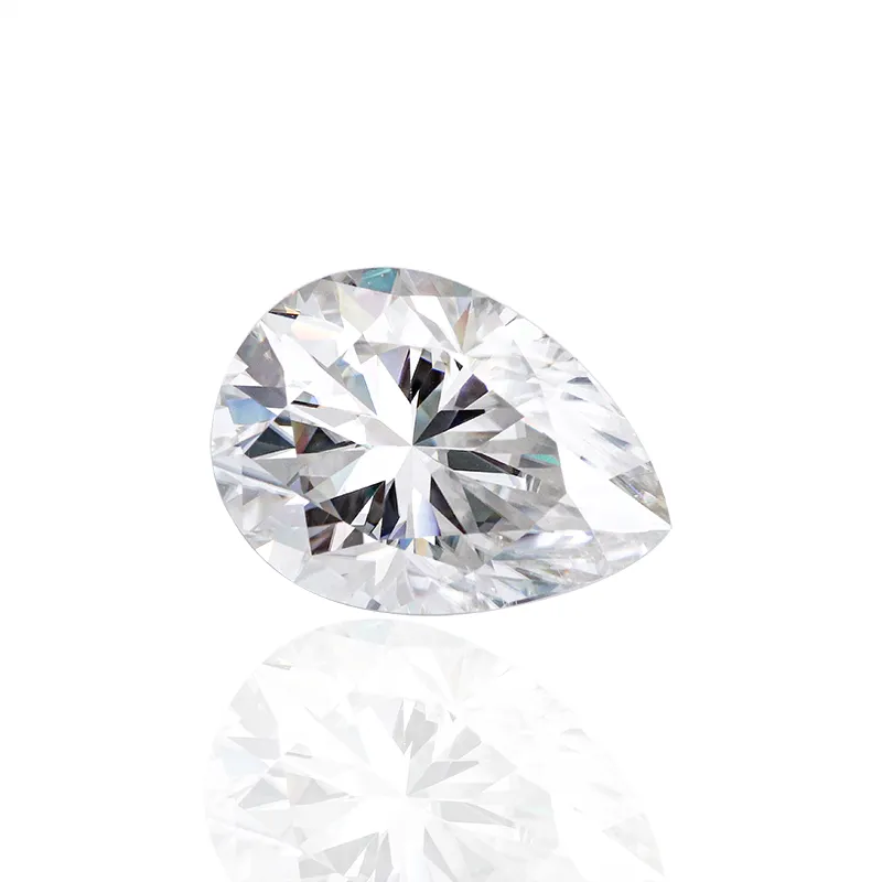 Moissanita en forma de pera de Diamante Blanco, 1Ct, DEF, Color VVS, grado suelto, para fabricación de joyas, 2022