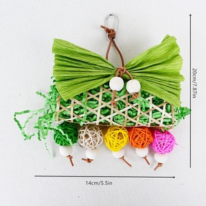 Eco-Friendly Durable Foraging Shredding <strong>Parrot</strong> Chew <strong>Toys</strong> Bamboo Woven Crumpled Paper for Birds Daily Use Climbing - Product Image 3