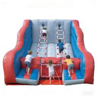 Jeu de course d'escalade gonflable pour 2 joueurs en PVC, écologique, 7x4x3.5m, qualité commerciale, jeu interactif de carnaval personnalisé