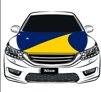 Housse de capot de voiture élastique avec drapeau de Tokelau, housse de capot de moteur en polyester pour activités de plein air