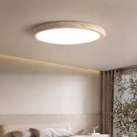 Plafonnier LED moderne en métal jaune travertin Wabi Sabi Hullxine avec IP65, montage en surface pour couloir, balcon et salon