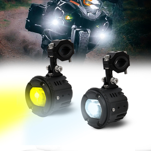 12V Max Power 120W Aluminium Blanc et Jaune Éclairage <span class=keywords><strong>Led</strong></span> <span class=keywords><strong>Lampe</strong></span> Auxiliaire Projecteurs pour Moto - Product Image 1