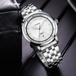 Reloj de Pulsera de Cuarzo para Caballero con Doble Fecha y Correa de Acero Inoxidable - Product Image 3